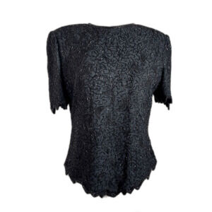 Brillante by J. A. Blouse Size L Vintage 80's Showstopper Statement Piece Top